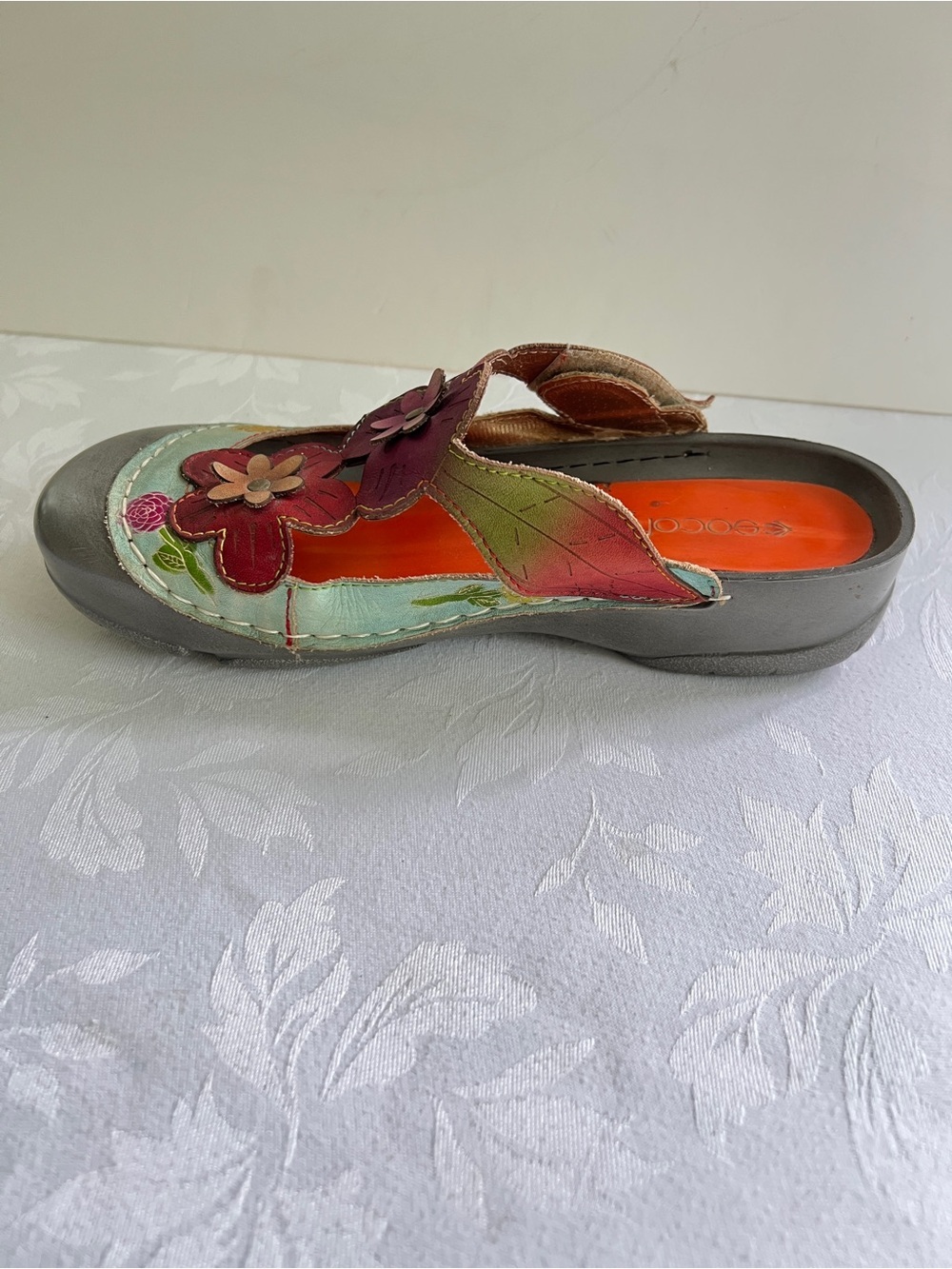 Socofy Floral Multicolour Leather Sandals
Slip-on Size 38 (Size 7.5) - Picture 7 of 13